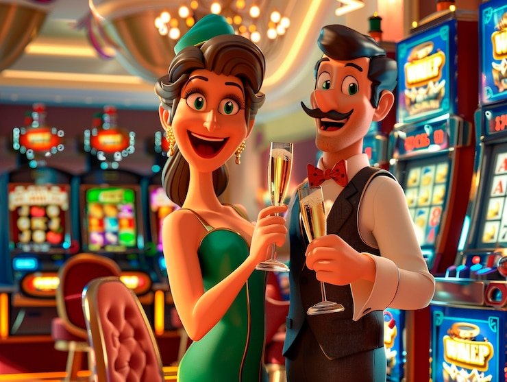 Live roulette table with dealer and players