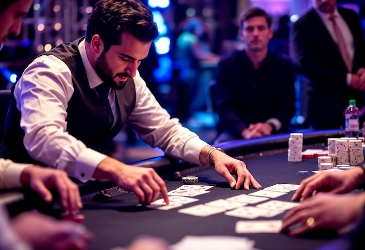 jawara88 login dealer interface showing game table with multiple betting zones and real-time player feed